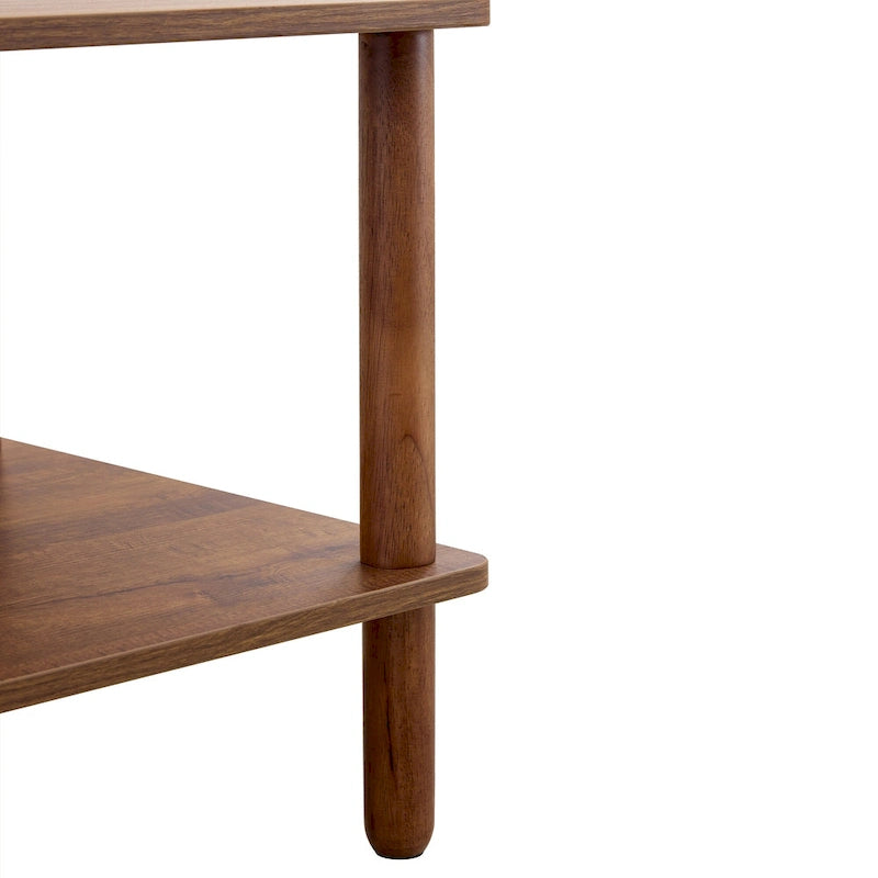 Table basse rectangulaire à 2 niveaux pour salon