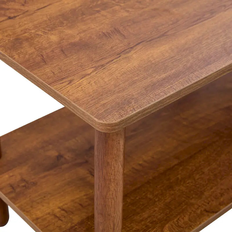 Table basse rectangulaire à 2 niveaux pour salon