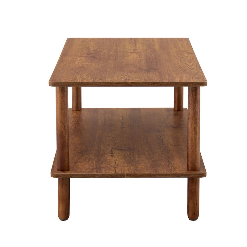 Table basse rectangulaire à 2 niveaux pour salon