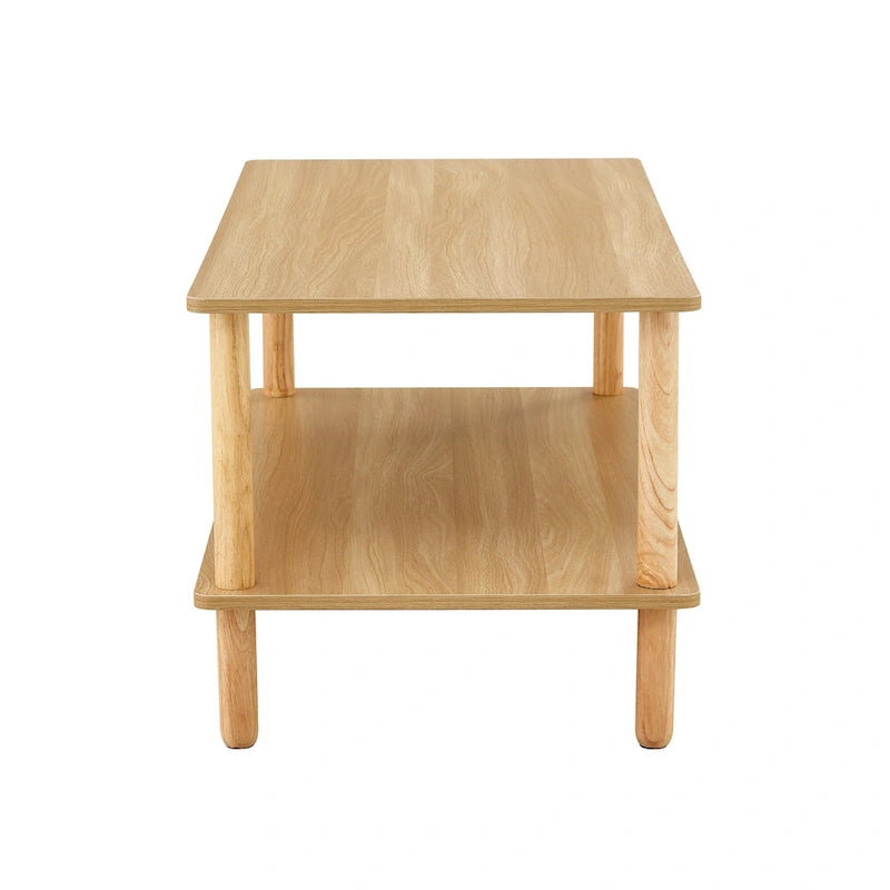 Table basse rectangulaire à 2 niveaux pour salon