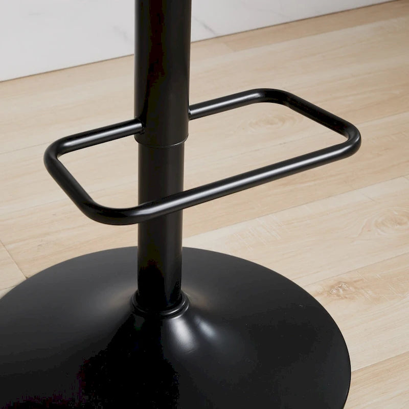 Lot de 2 tabourets de bar pivotants modernes avec dossier en cuir, assise rembourrée, base chromée, hauteur réglable, pour îlot de cuisine
