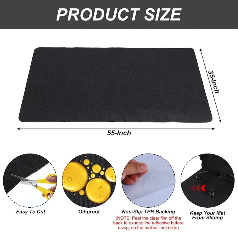 Tapis de chaise de bureau 55 x 35 pouces pour sols durs