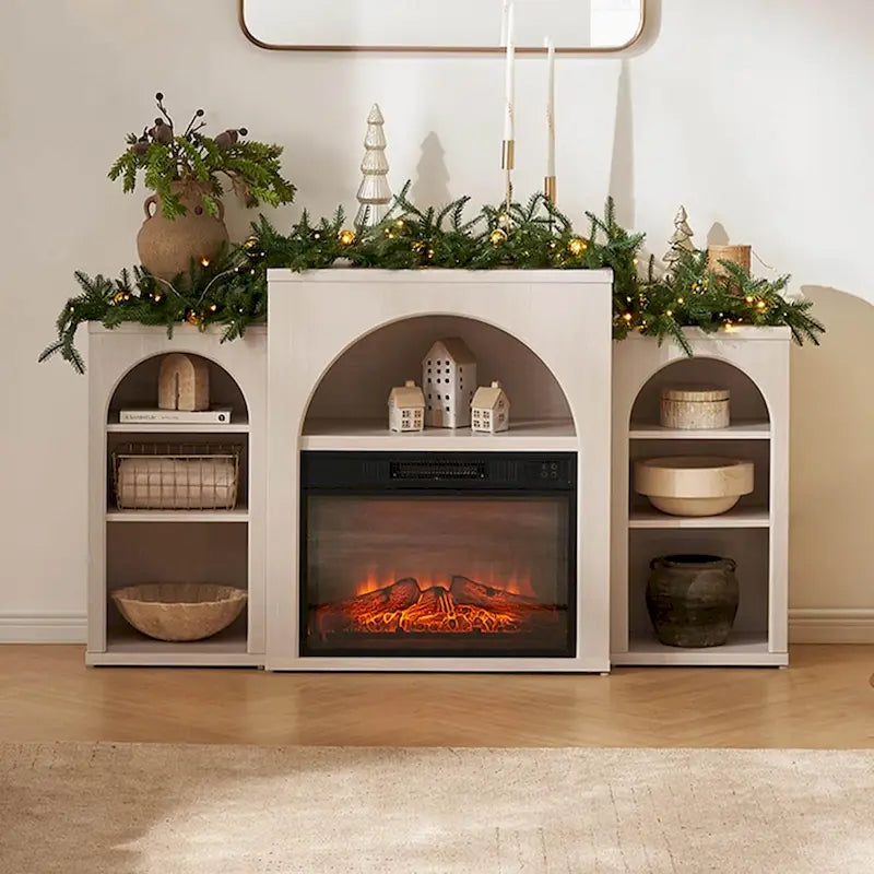 Meuble TV avec cheminée électrique