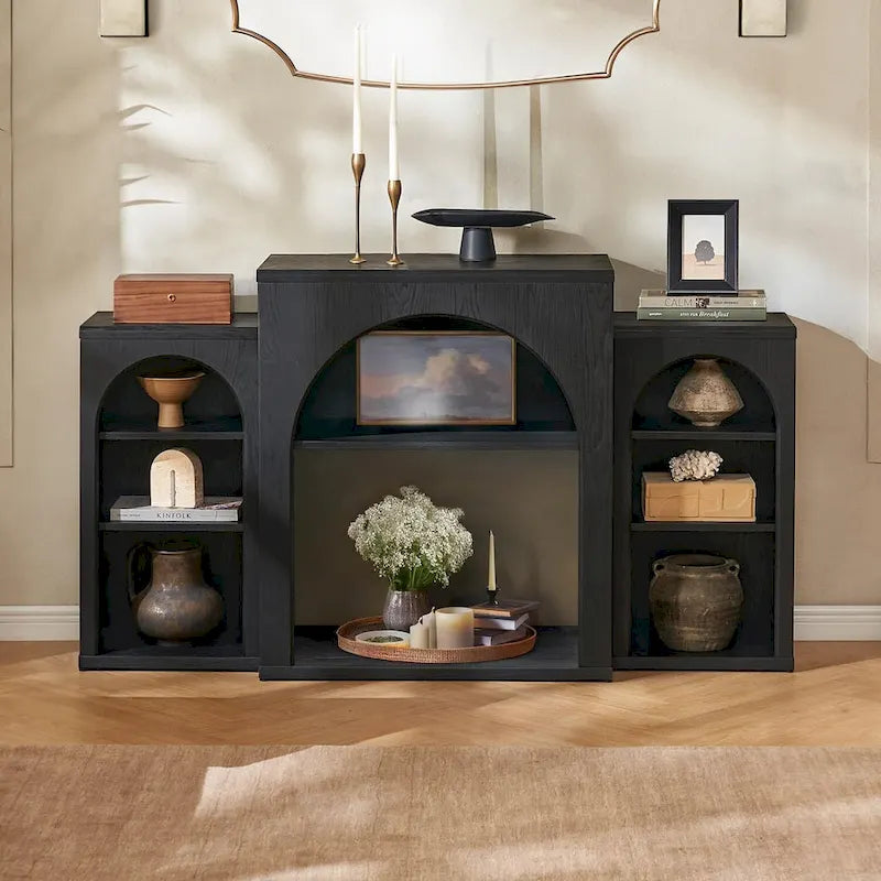 Meuble TV avec cheminée électrique