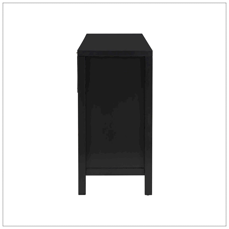 Bahut minimaliste à motifs ondulés avec rangement fonctionnel