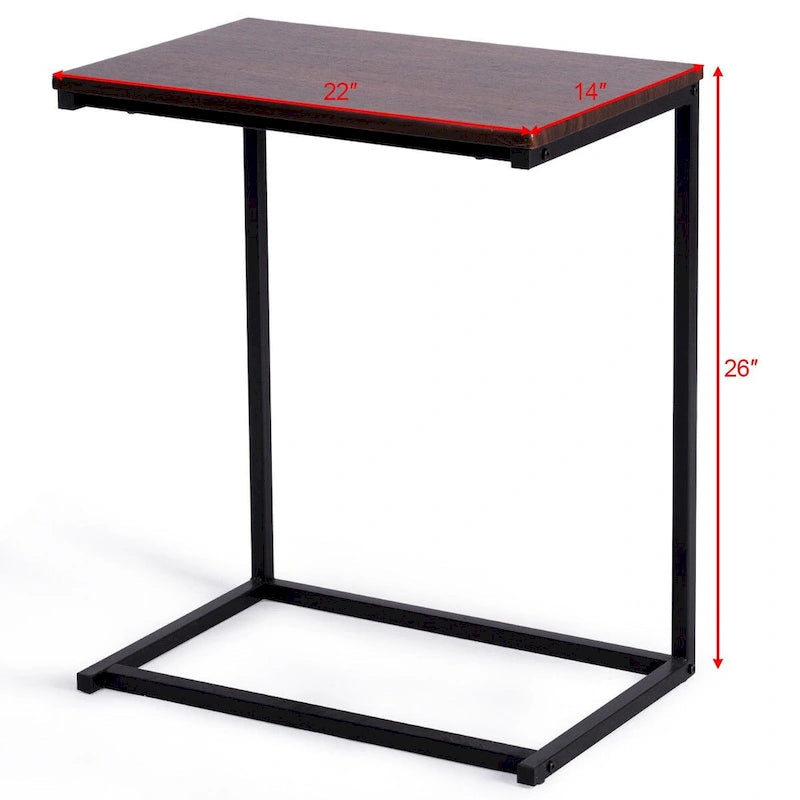 Table d'appoint C pour ordinateur portable de 26 pouces, table de bout de canapé, bureau à domicile