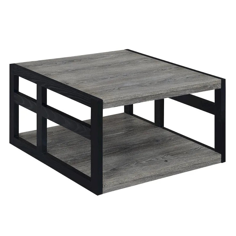 Table basse carrée avec étagère