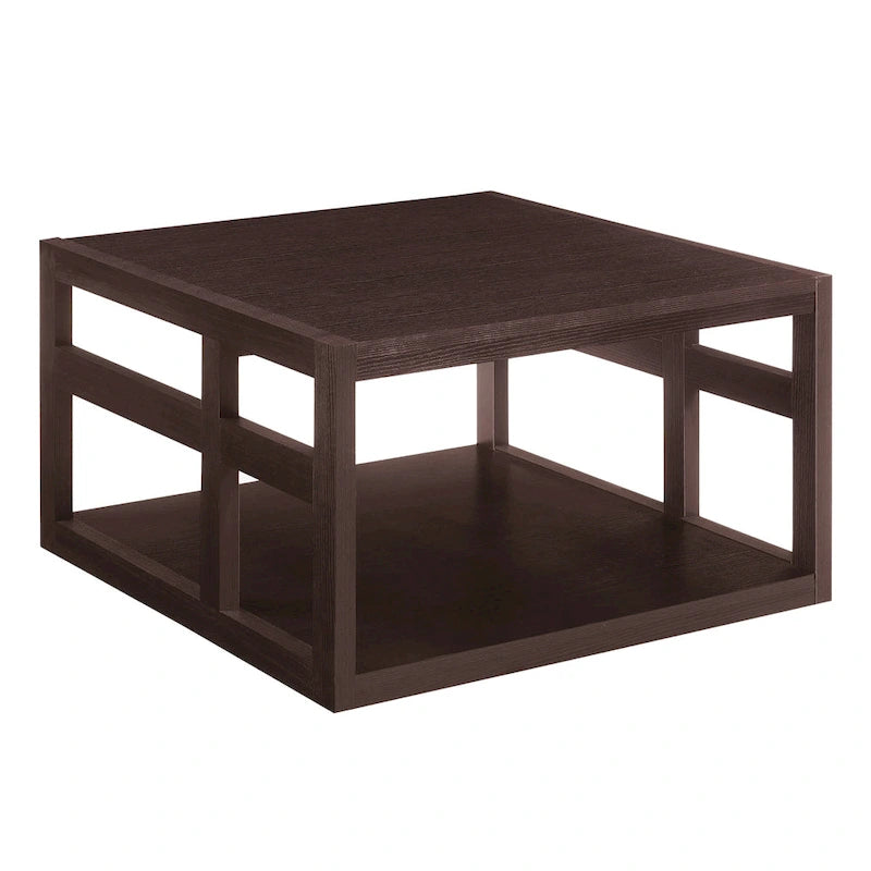 Table basse carrée avec étagère