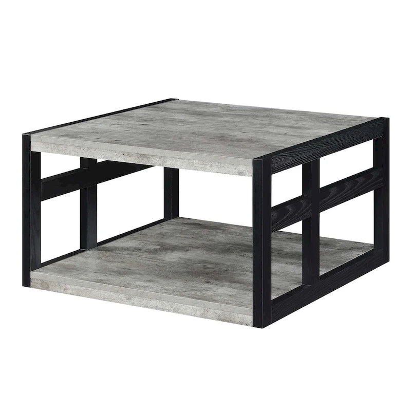Table basse carrée avec étagère