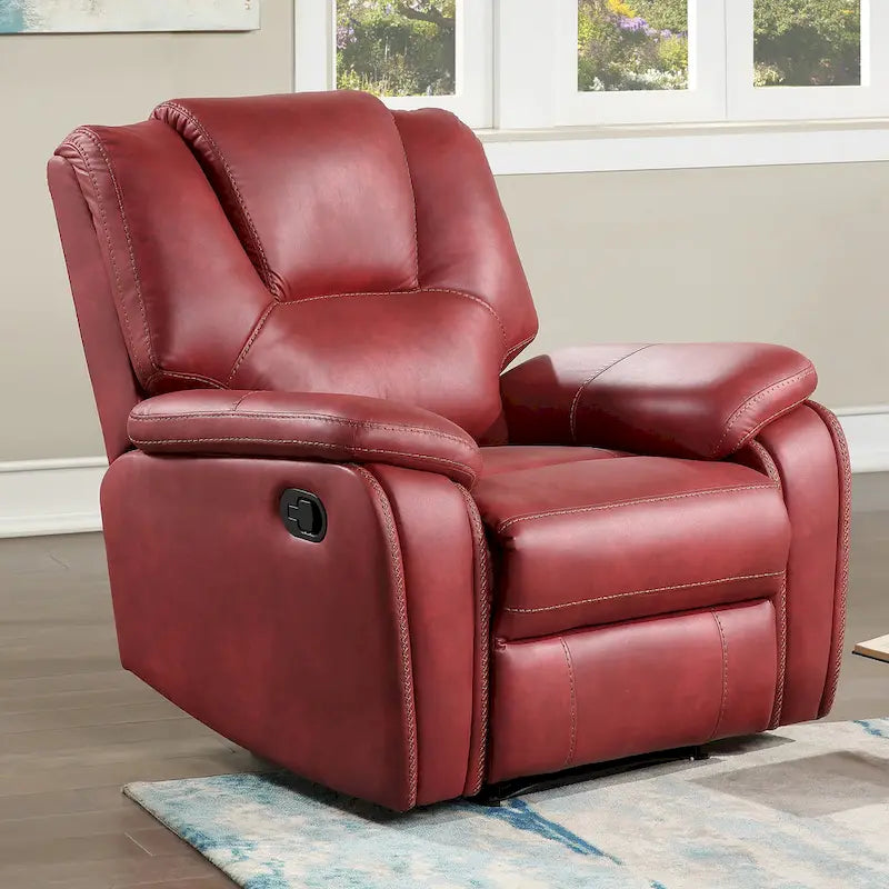Fauteuil inclinable manuel en similicuir