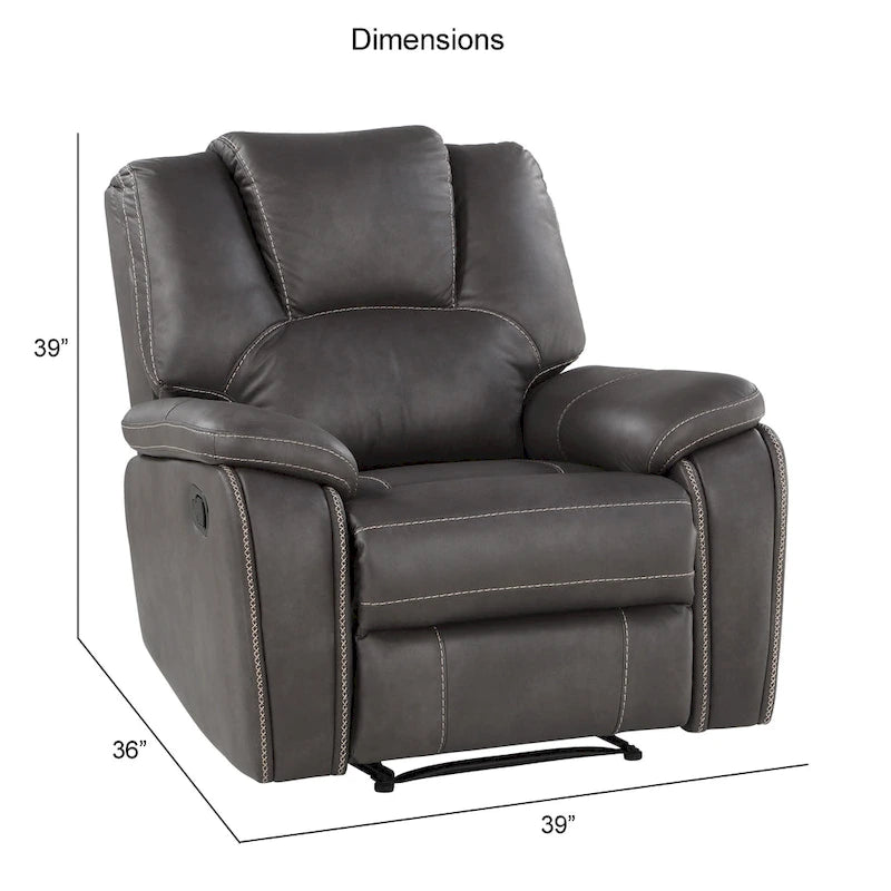Fauteuil inclinable manuel en similicuir
