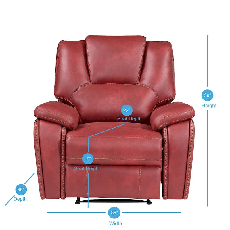 Fauteuil inclinable manuel en similicuir