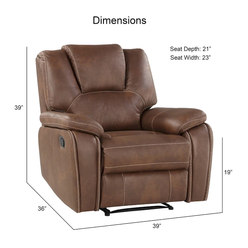 Fauteuil inclinable manuel en similicuir
