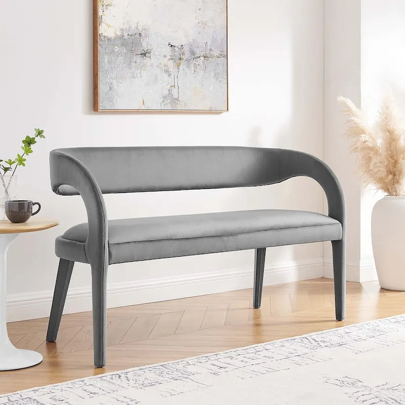 Banc d'appoint en velours de performance