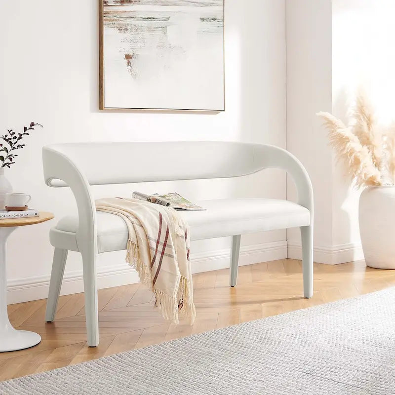 Banc d'appoint en velours de performance