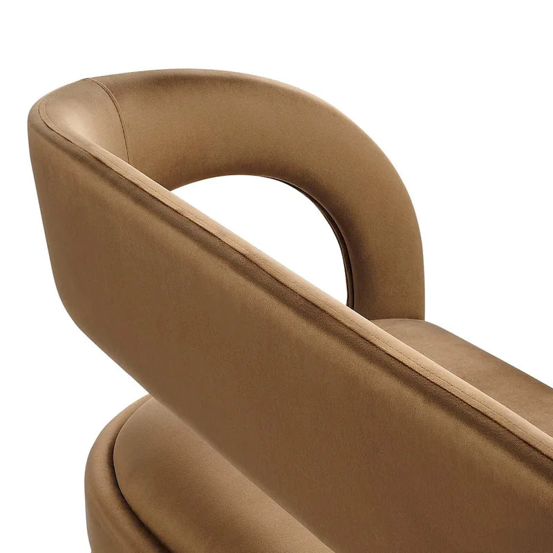 Banc d'appoint en velours de performance