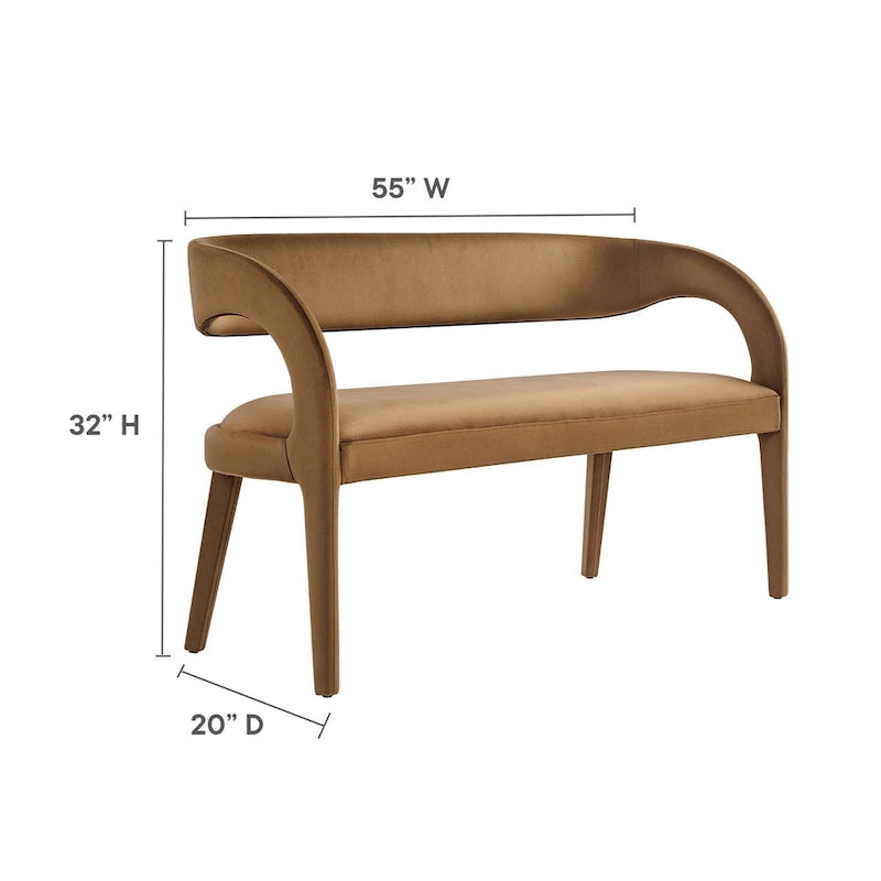 Banc d'appoint en velours de performance