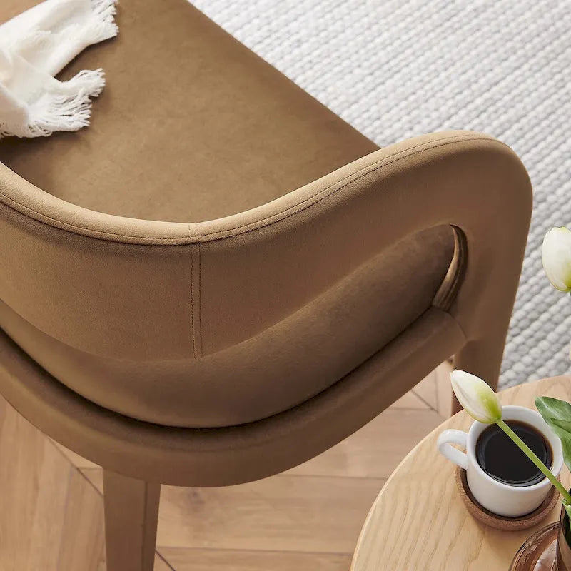 Banc d'appoint en velours de performance