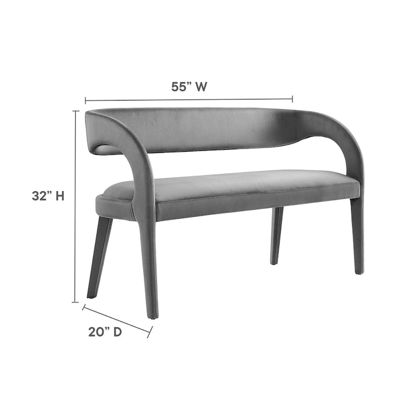 Banc d'appoint en velours de performance