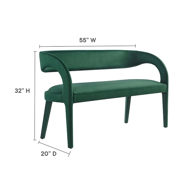 Banc d'appoint en velours de performance