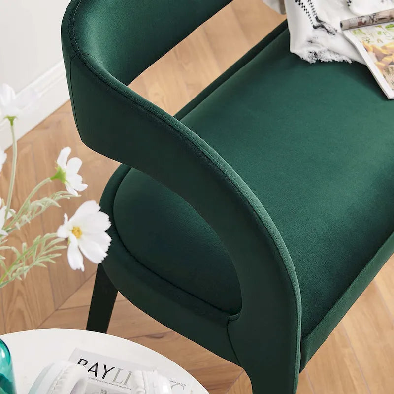 Banc d'appoint en velours de performance