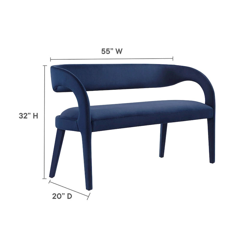 Banc d'appoint en velours de performance