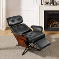 Fauteuil inclinable de salon en similicuir style Mid-Century Modern