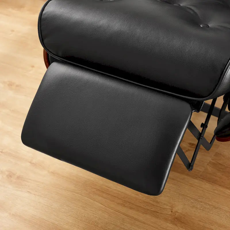 Fauteuil inclinable de salon en similicuir style Mid-Century Modern