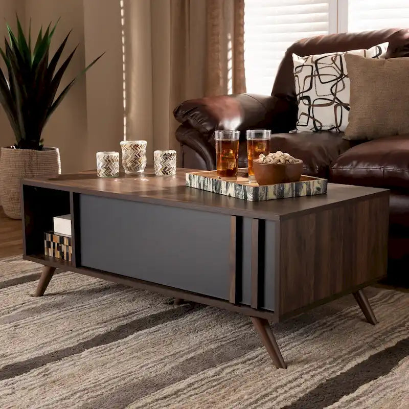 Table basse à 1 tiroir, de style moderne et contemporain