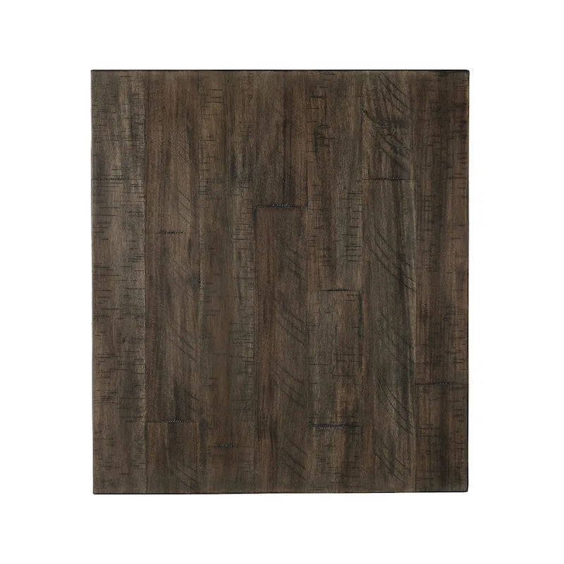 Table d'appoint rectangulaire gris-brun décontractée
