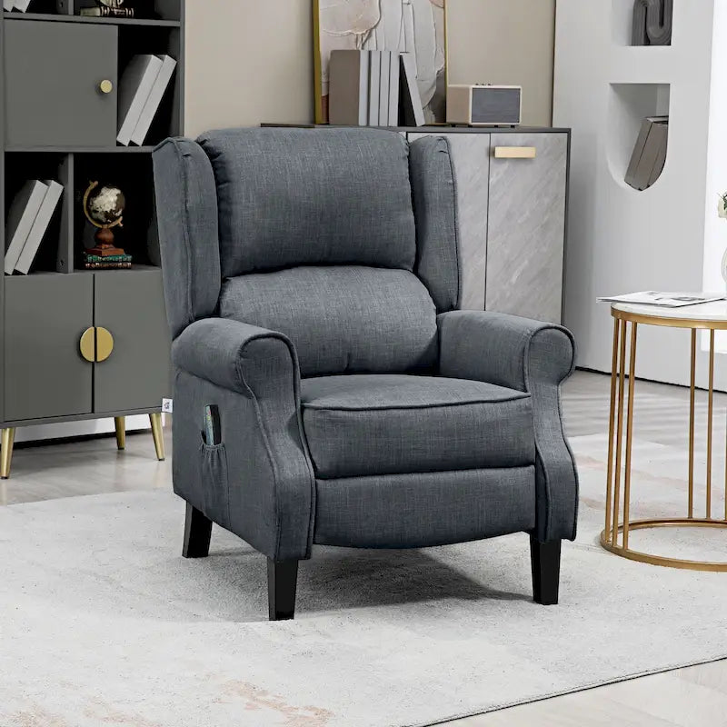 Fauteuil inclinable massant et chauffant avec télécommande
