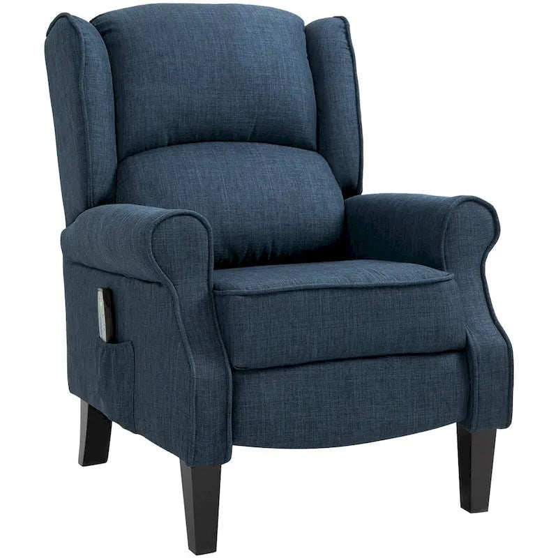 Fauteuil inclinable massant et chauffant avec télécommande