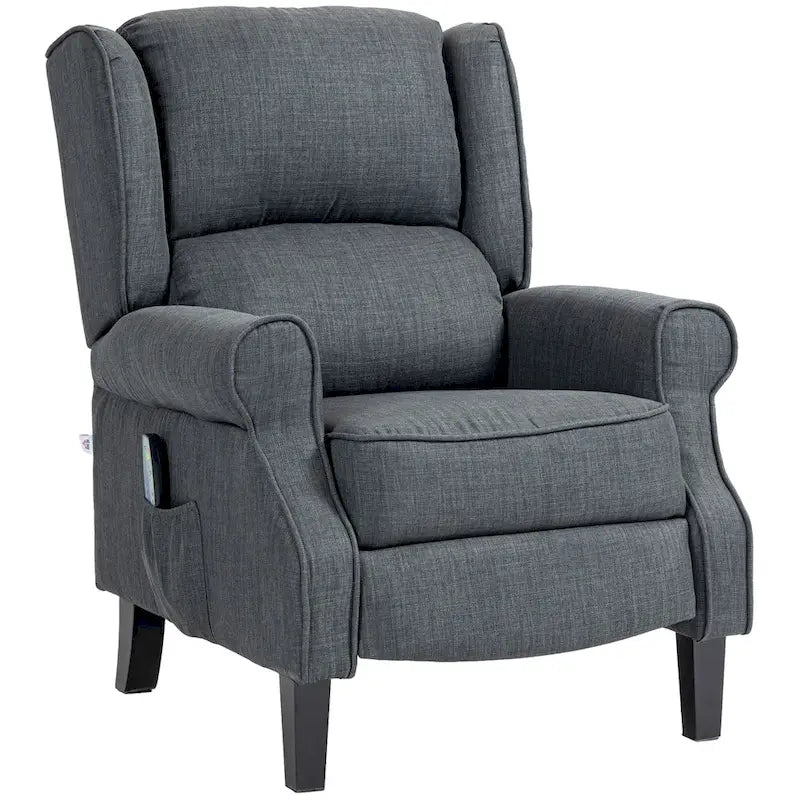 Fauteuil inclinable massant et chauffant avec télécommande