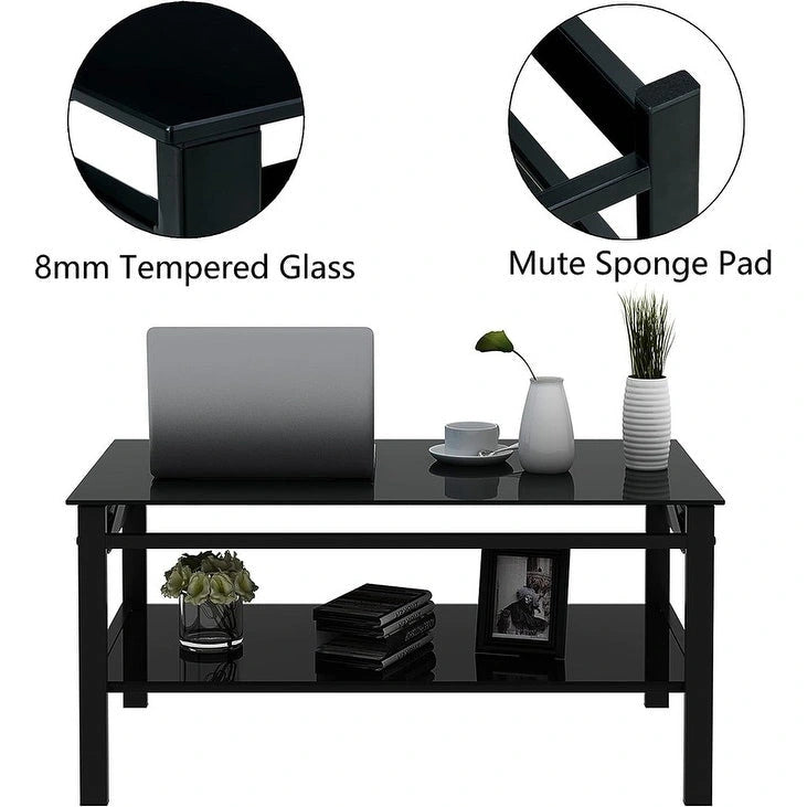 Table basse relevable en verre avec rangement pour salon et bureau à domicile