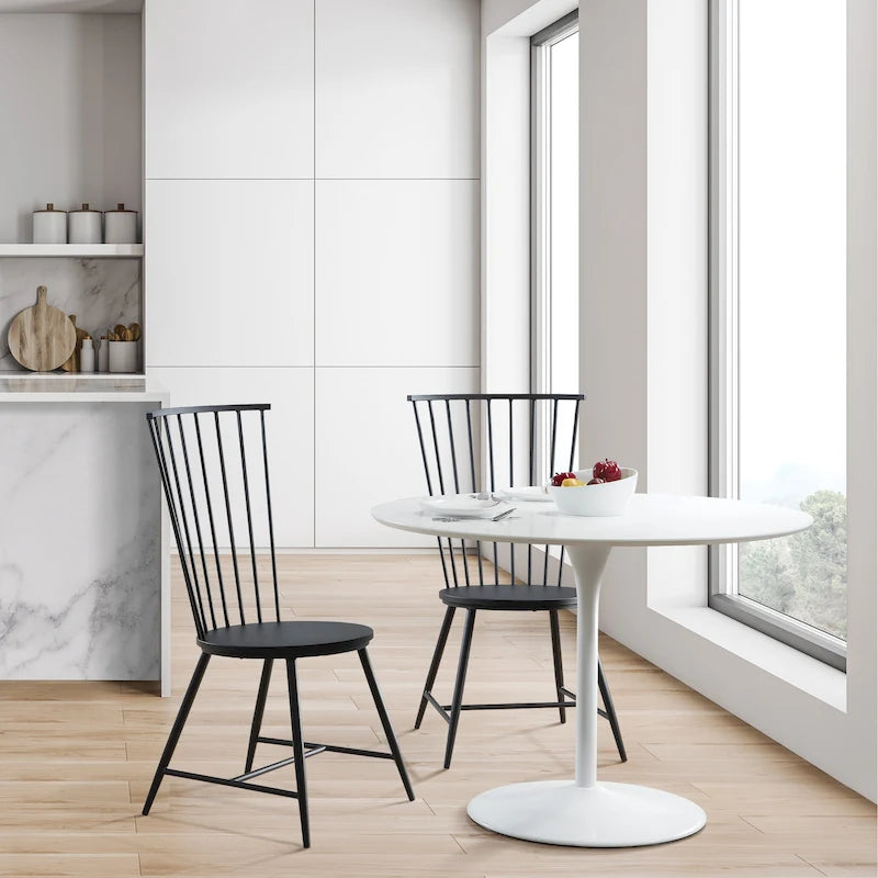 Table à manger ronde à fleurs de 41,25 x 41,25