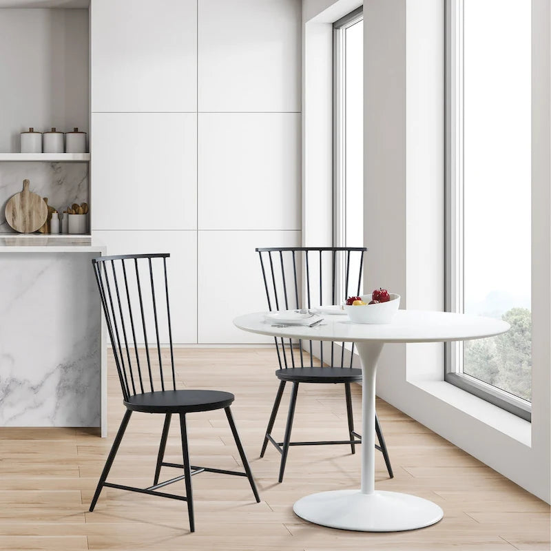 Table à manger ronde à fleurs de 41,25 x 41,25