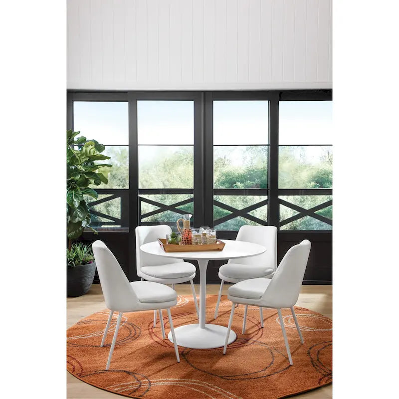 Table à manger ronde à fleurs de 41,25 x 41,25