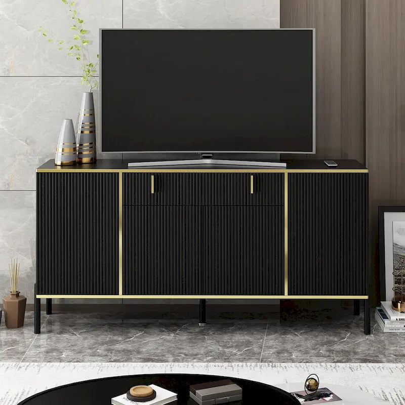 Buffet de cuisine 4 portes avec 2 tiroirs supérieurs