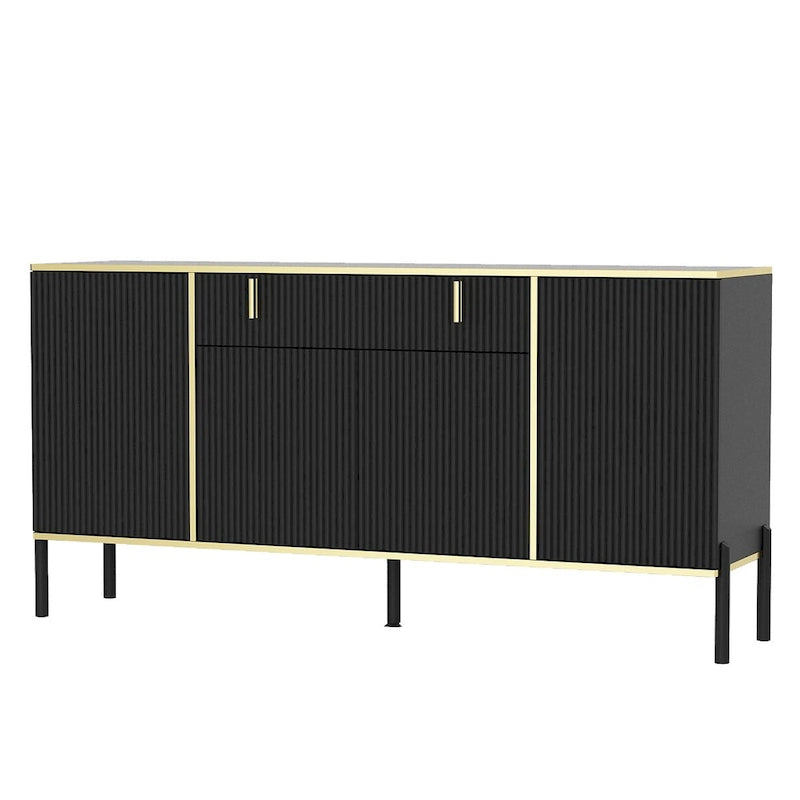 Buffet de cuisine 4 portes avec 2 tiroirs supérieurs