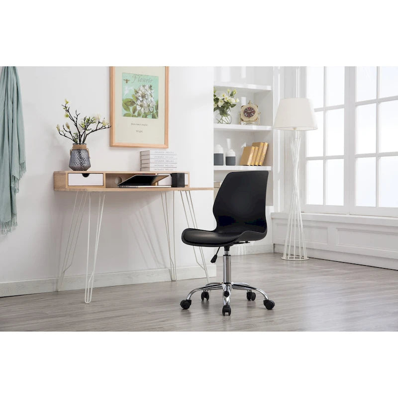 Chaise de bureau à roulettes réglable en hauteur