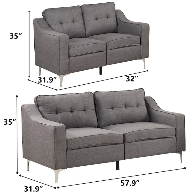 Canapé en tissu de style moderne et contemporain pour appartement