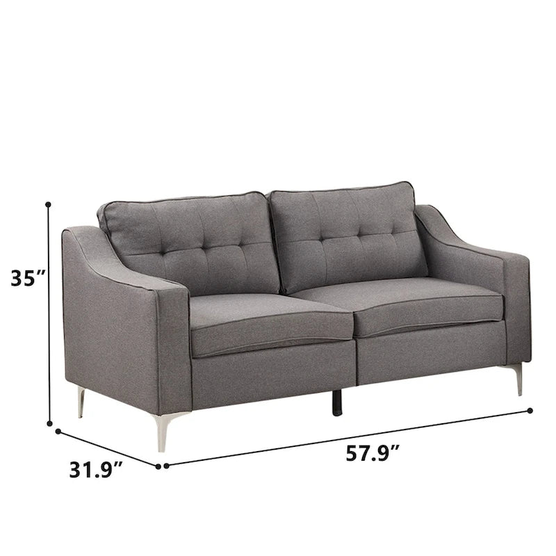 Canapé en tissu de style moderne et contemporain pour appartement