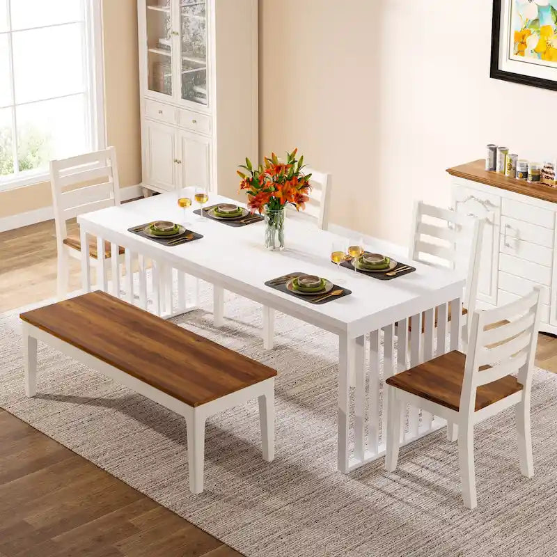 Table de cuisine et de salle à manger de 199,9 cm avec pieds en métal