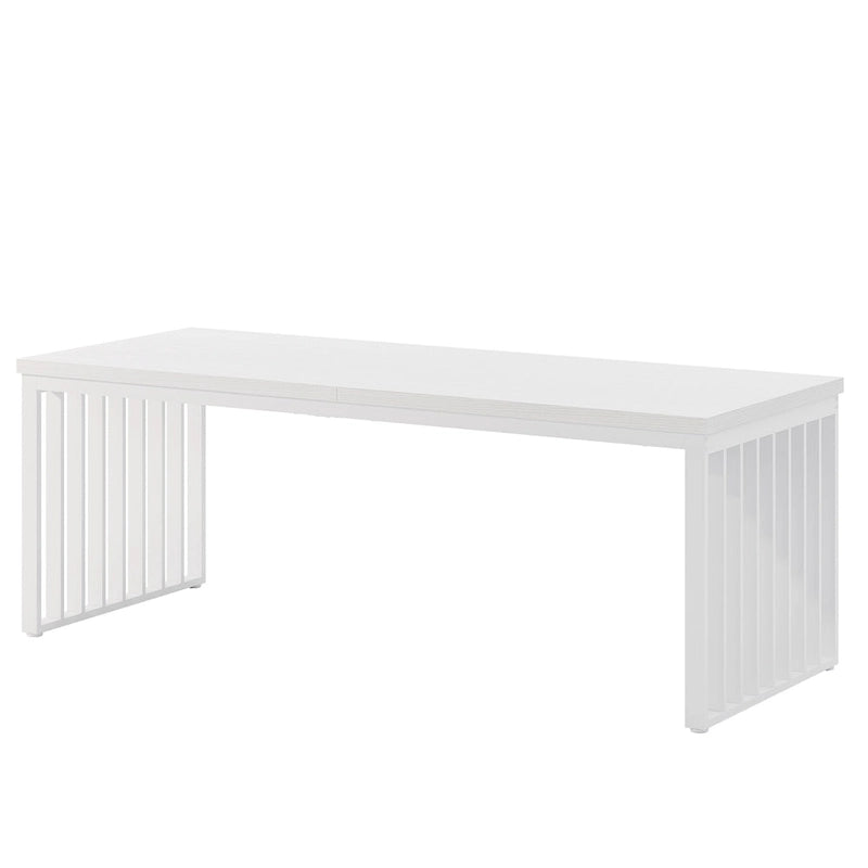 Table de cuisine et de salle à manger de 199,9 cm avec pieds en métal