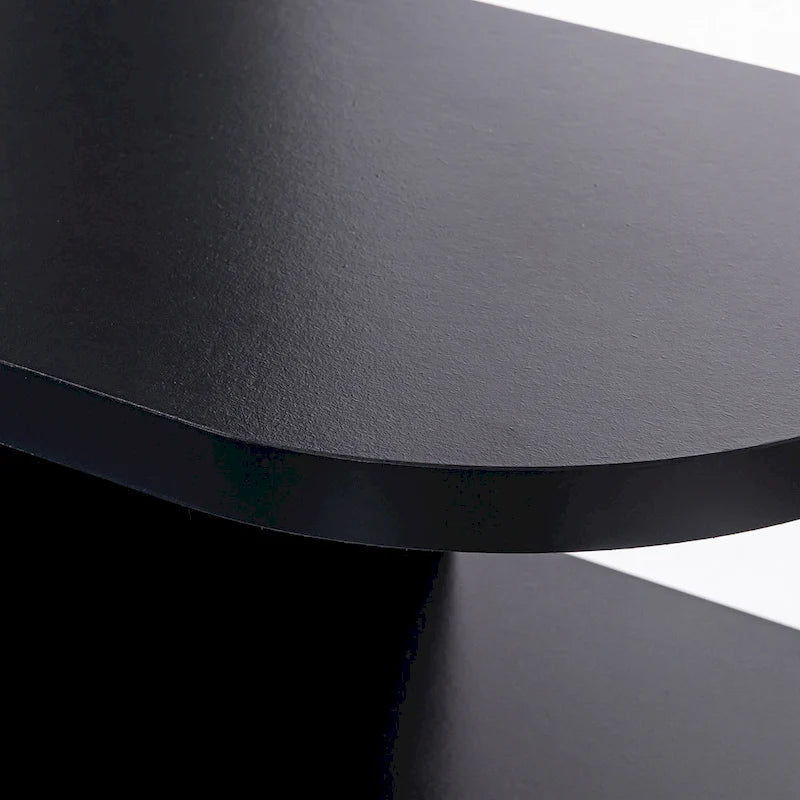 Meuble TV moderne noir avec cheminée électrique, pour téléviseurs jusqu'à 55 pouces (48")