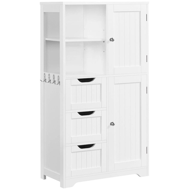 Yaheetech Bathroom Storage Cabinet With Open Compartments Freestanding Floor Cabinet, White - N/A